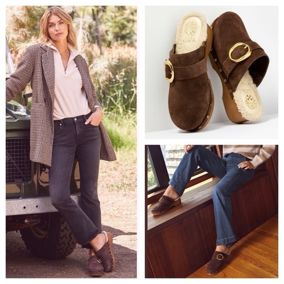 VINCE  CAMUTO Canzenee Sherpa Clog size 6.5 M - Picture 1 of 15
